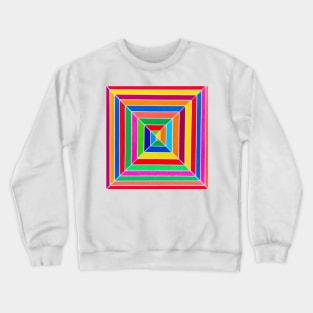 Square Spiral Rainbow Crewneck Sweatshirt